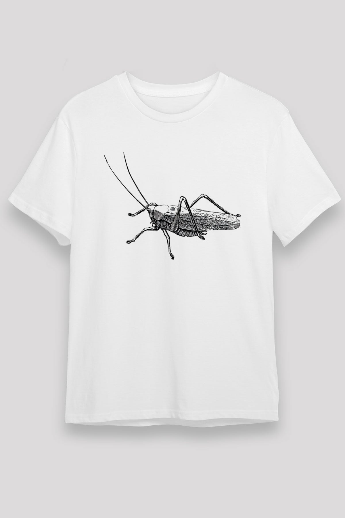 Çekirge Unisex Baskılı Beyaz Tişört - Tshirt