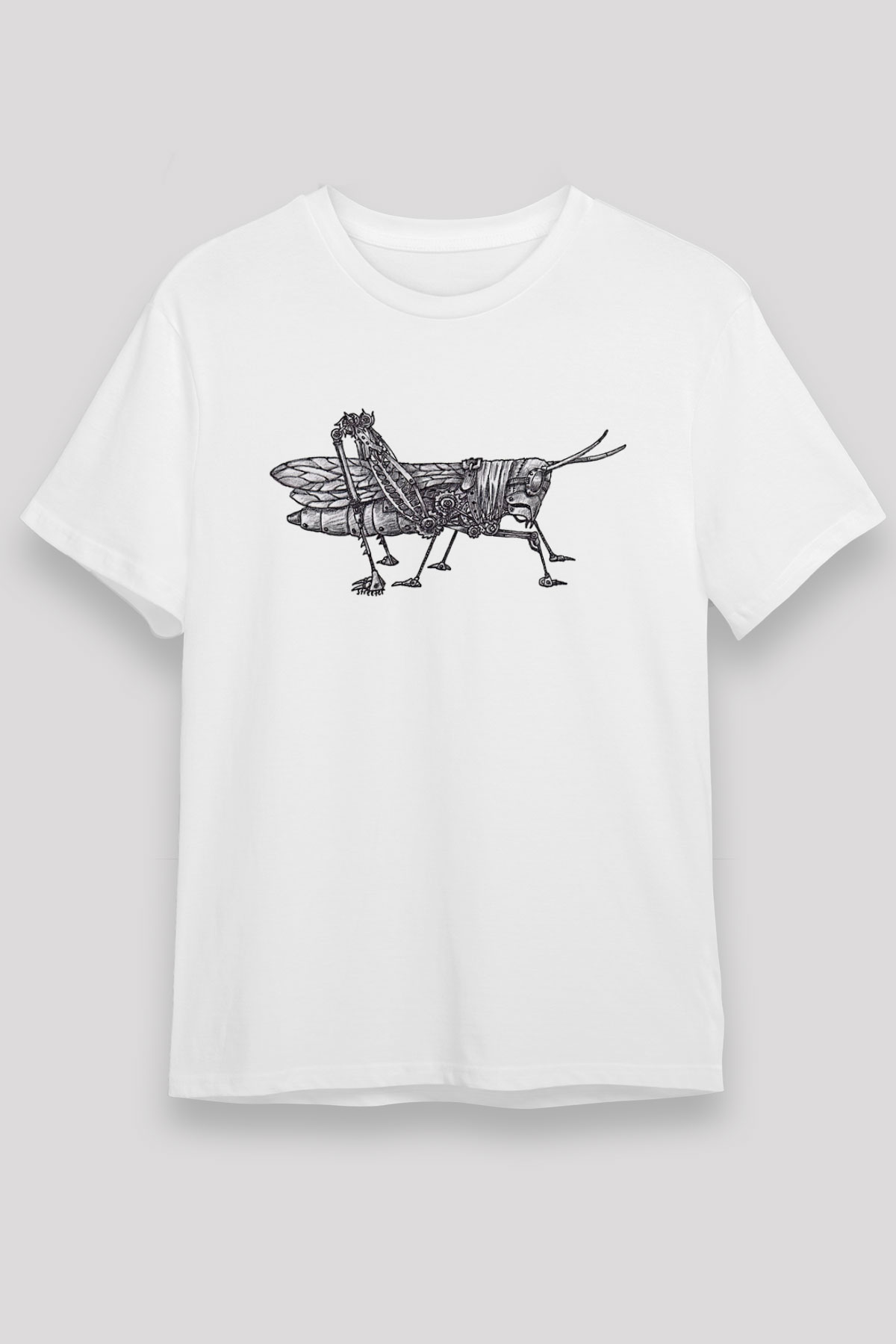 Çekirge Unisex Baskılı Beyaz Tişört - Tshirt