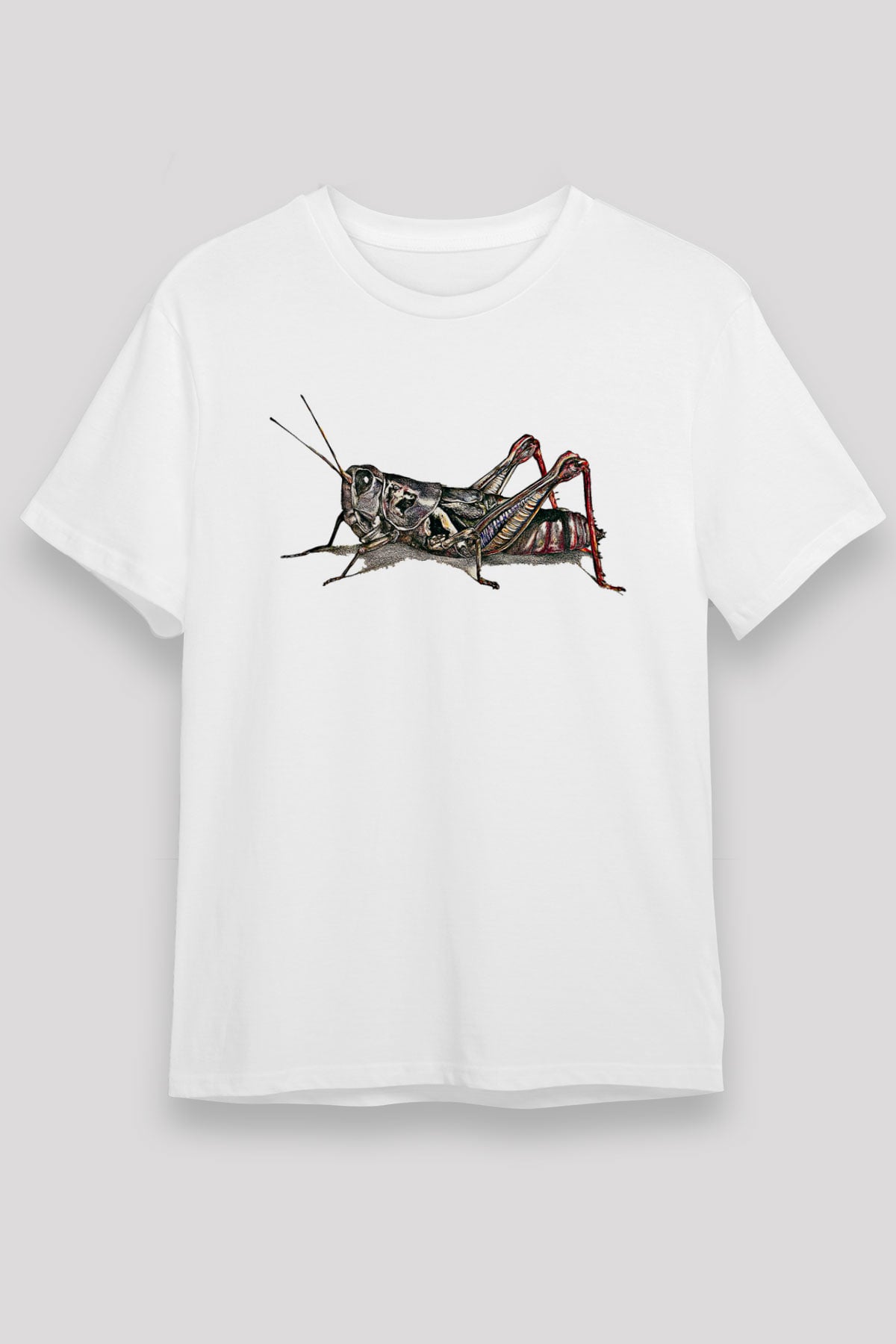 Çekirge Unisex Baskılı Beyaz Tişört - Tshirt
