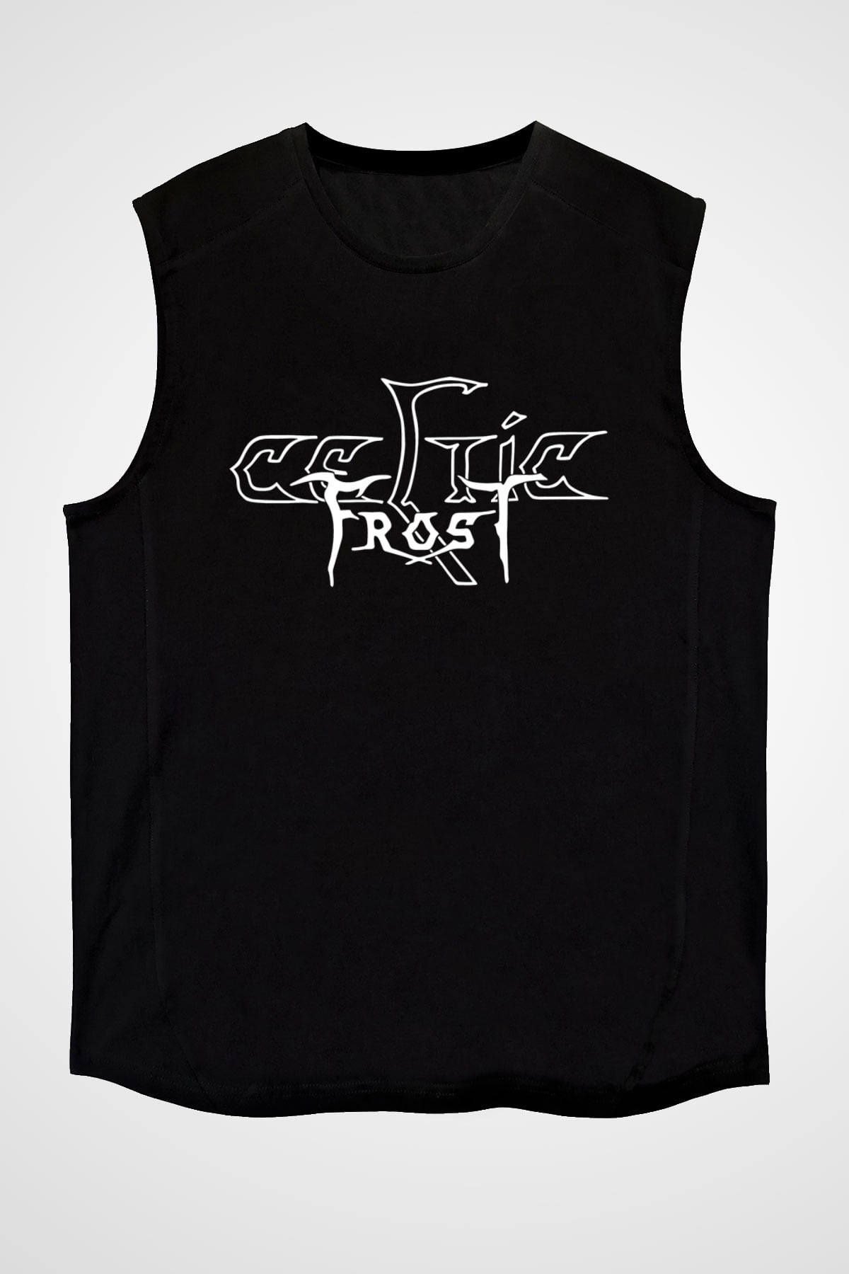Celtic Frost Baskılı Unisex Siyah Kolsuz Tişört - Tshirt