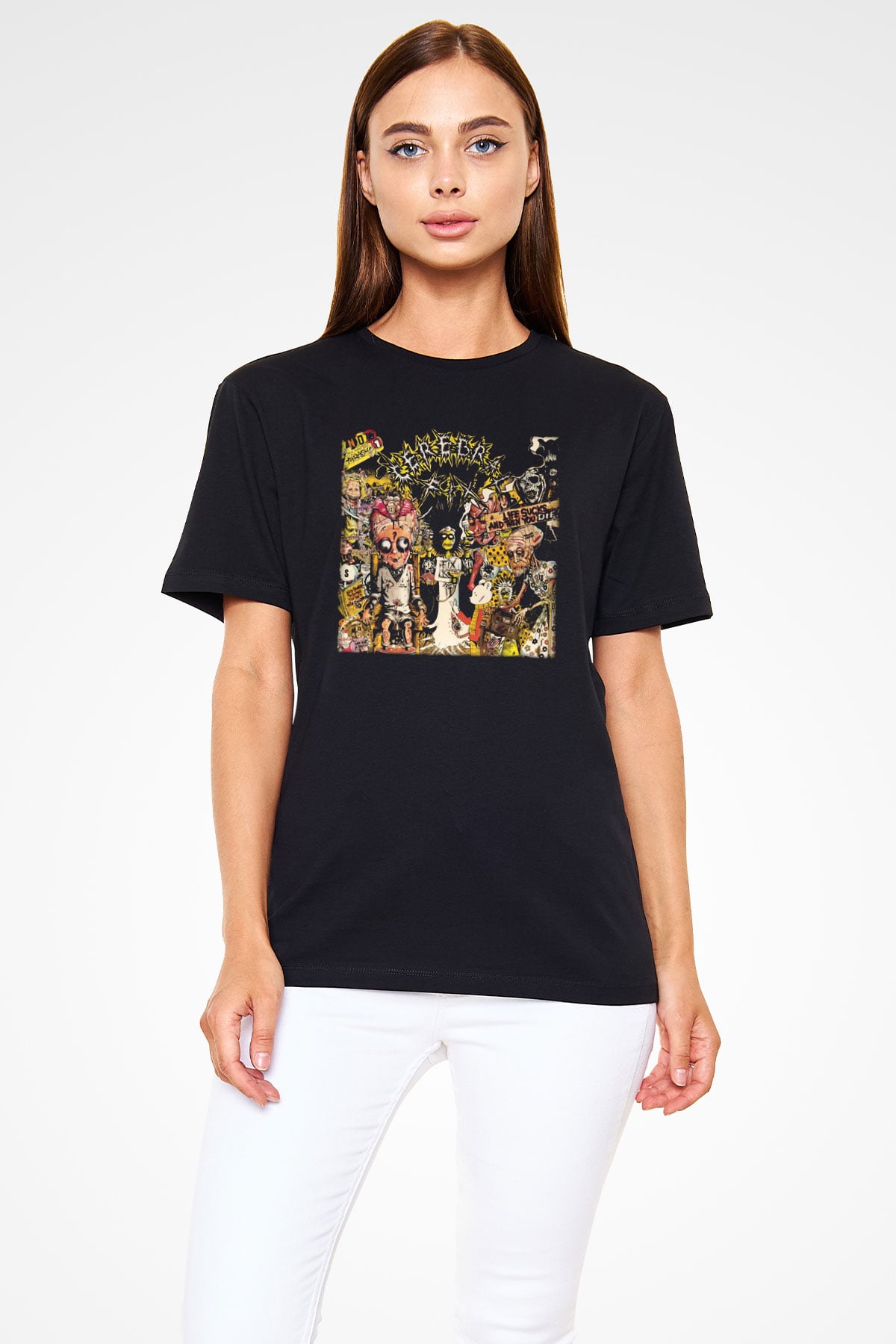 Cerebral Fix Siyah Unisex Tişört T-Shirt - TişörtFabrikası