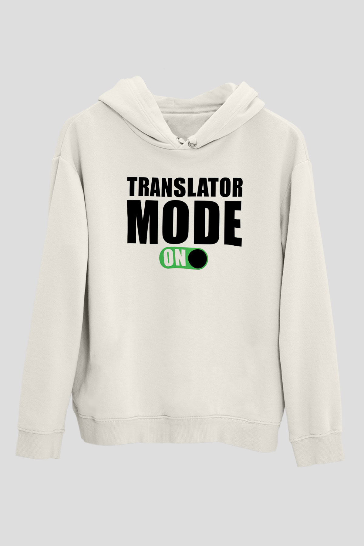 Çevirmen Beyaz Unisex Kapüşonlu Sweatshirt