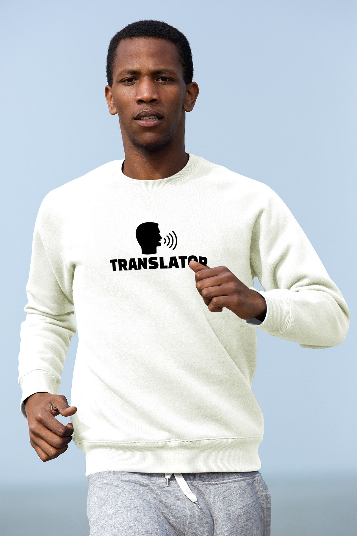 Çevirmen Beyaz Unisex Sweatshirt