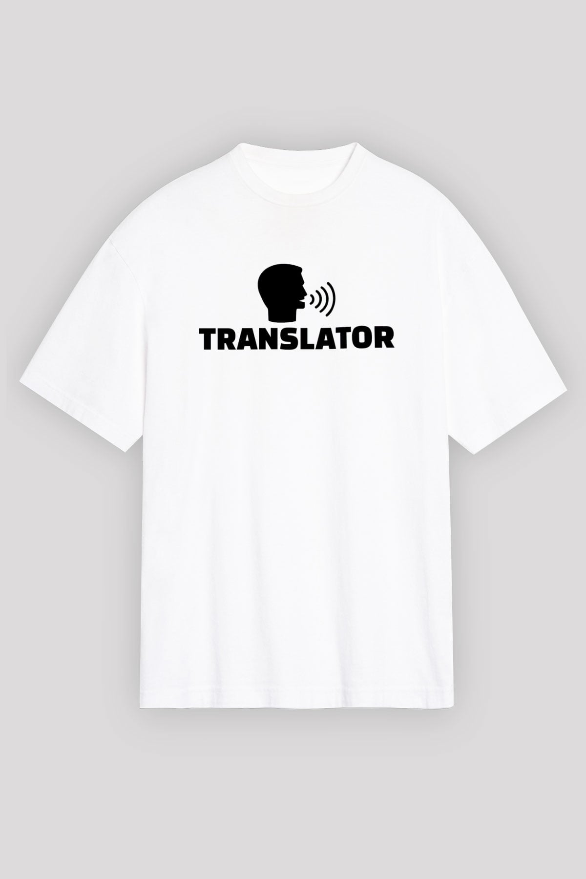 Çevirmen Beyaz Oversize Tişört Oversize T-shirt - TişörtFabrikası