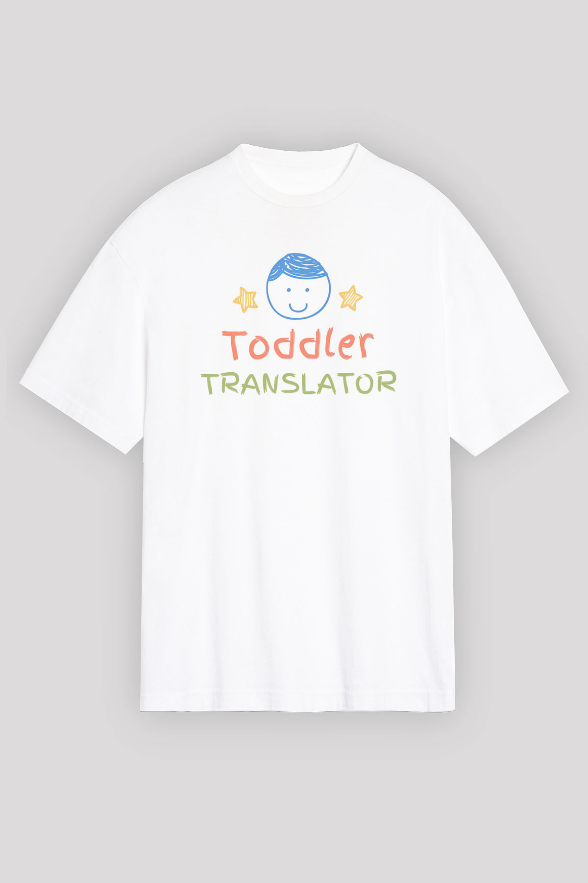 Çevirmen Beyaz Oversize Tişört Oversize T-shirt - TişörtFabrikası