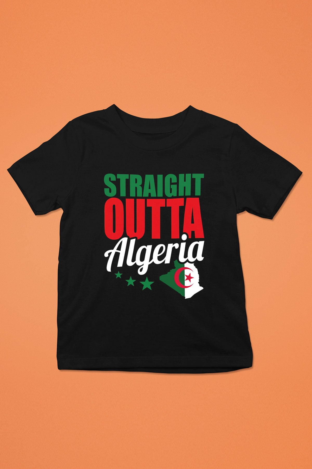 Cezayir Siyah Unisex Çocuk Tişört