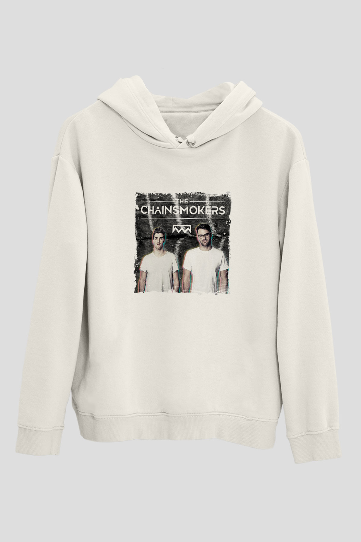 ChainsmokersBaskılı Beyaz Hoodie