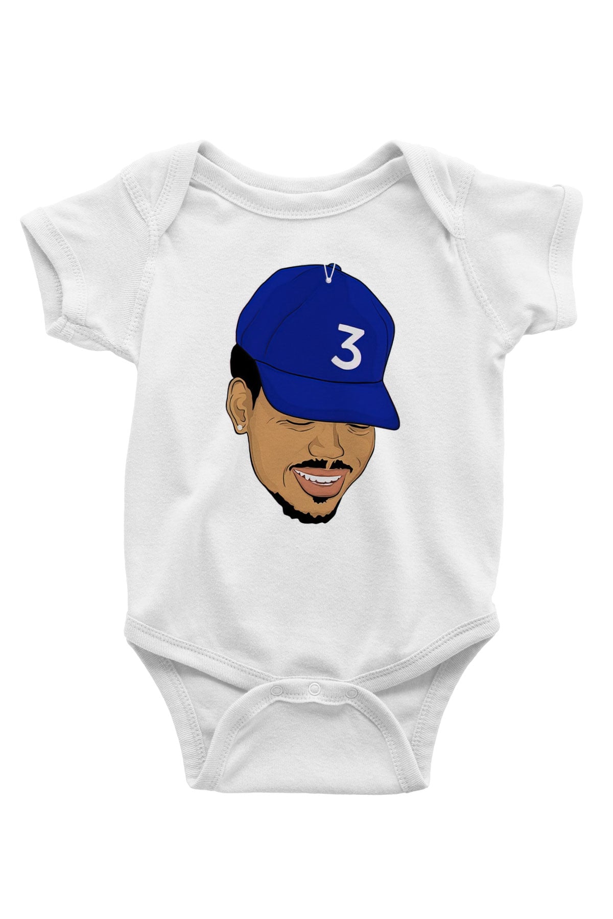 Chance The Rapper Baskılı Beyaz Unisex Bebek Body - Zıbın