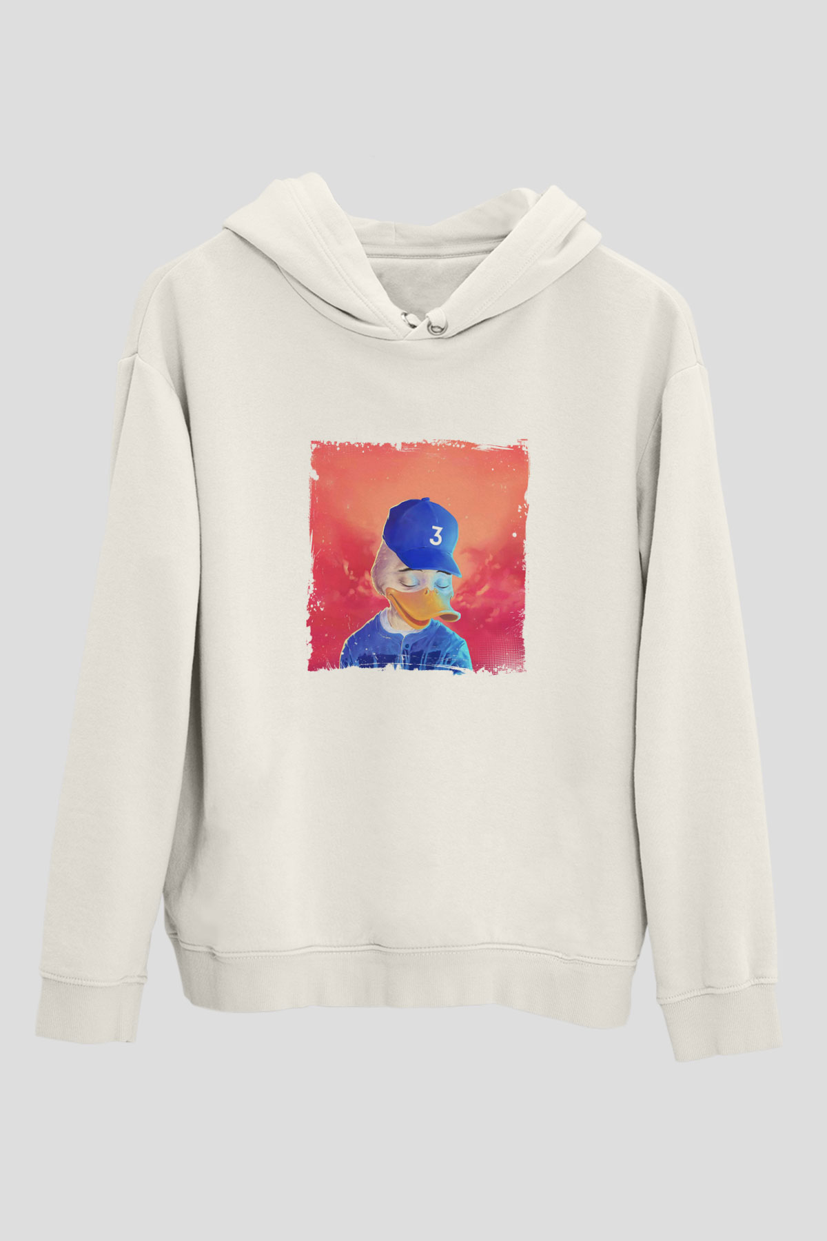 Chance The Rapper Baskılı Unisex Beyaz Kapüşonlu Sweatshirt