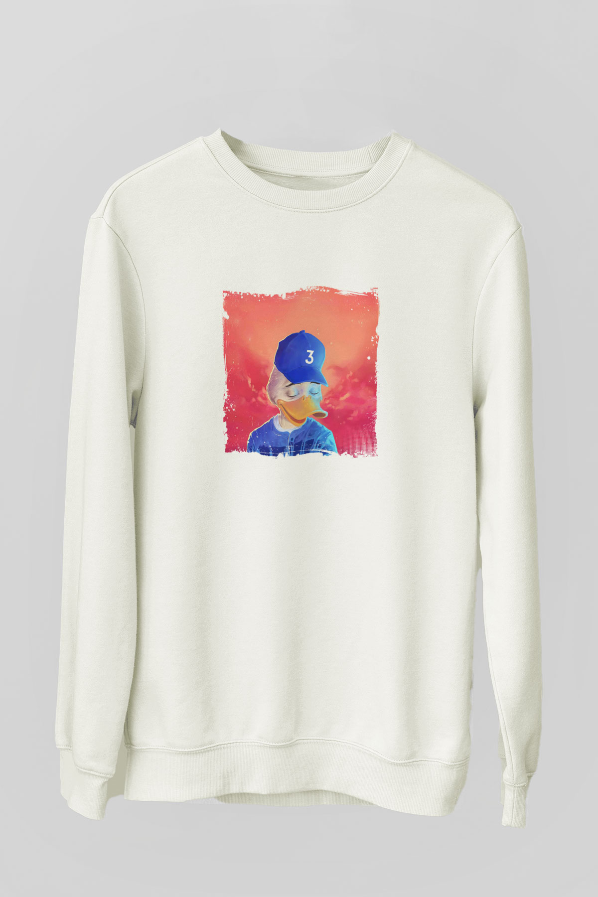 Chance The Rapper Baskılı Unisex Beyaz Sweatshirt