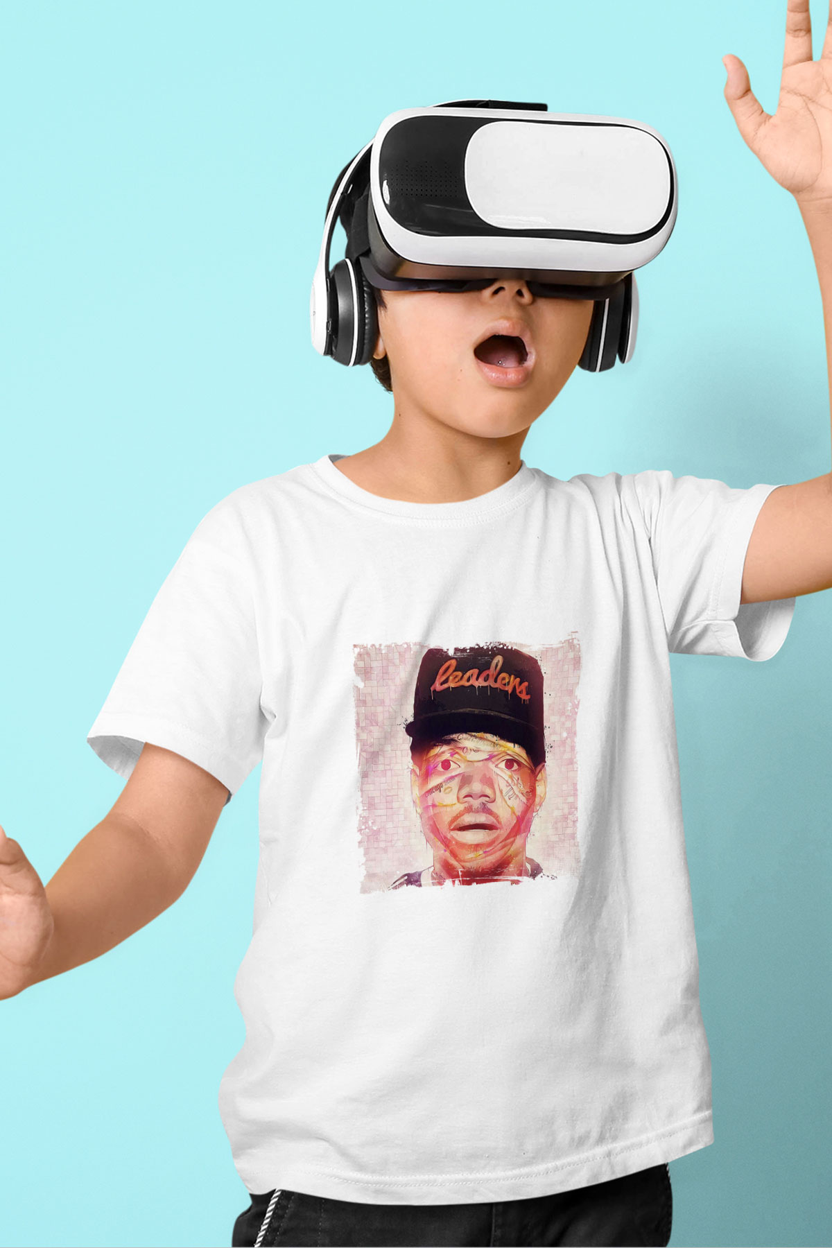 Chance The Rapper Baskılı Unisex Beyaz Çocuk Tişört