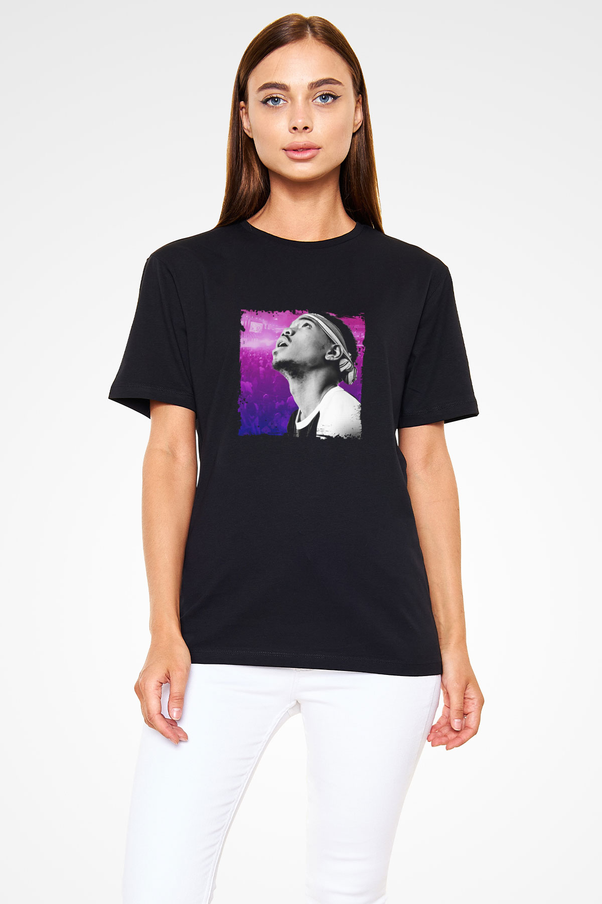 Chance The Rapper Baskılı Unisex Siyah Tişört