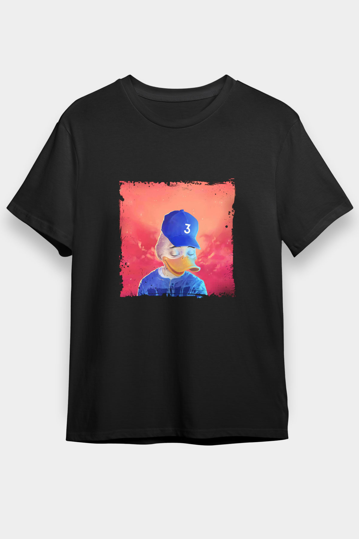 Chance The Rapper Baskılı Unisex Siyah Tişört