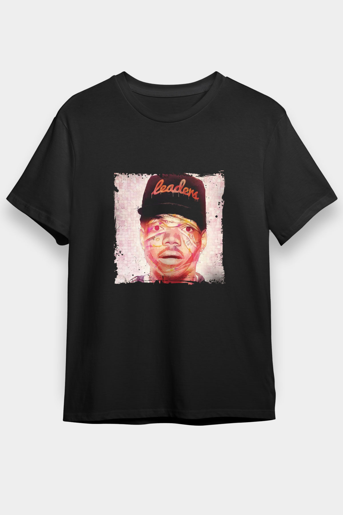 Chance The Rapper Baskılı Unisex Siyah Tişört