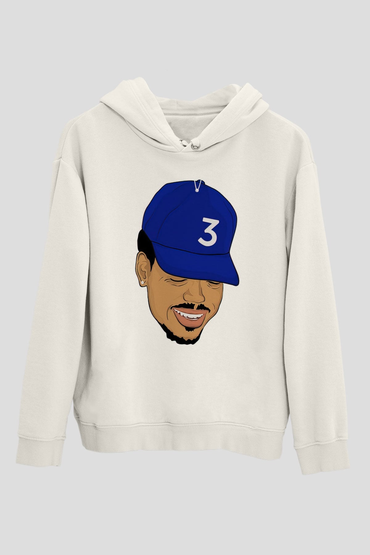 Chance The Rapper Beyaz Unisex Kapşonlu Sweatshirt