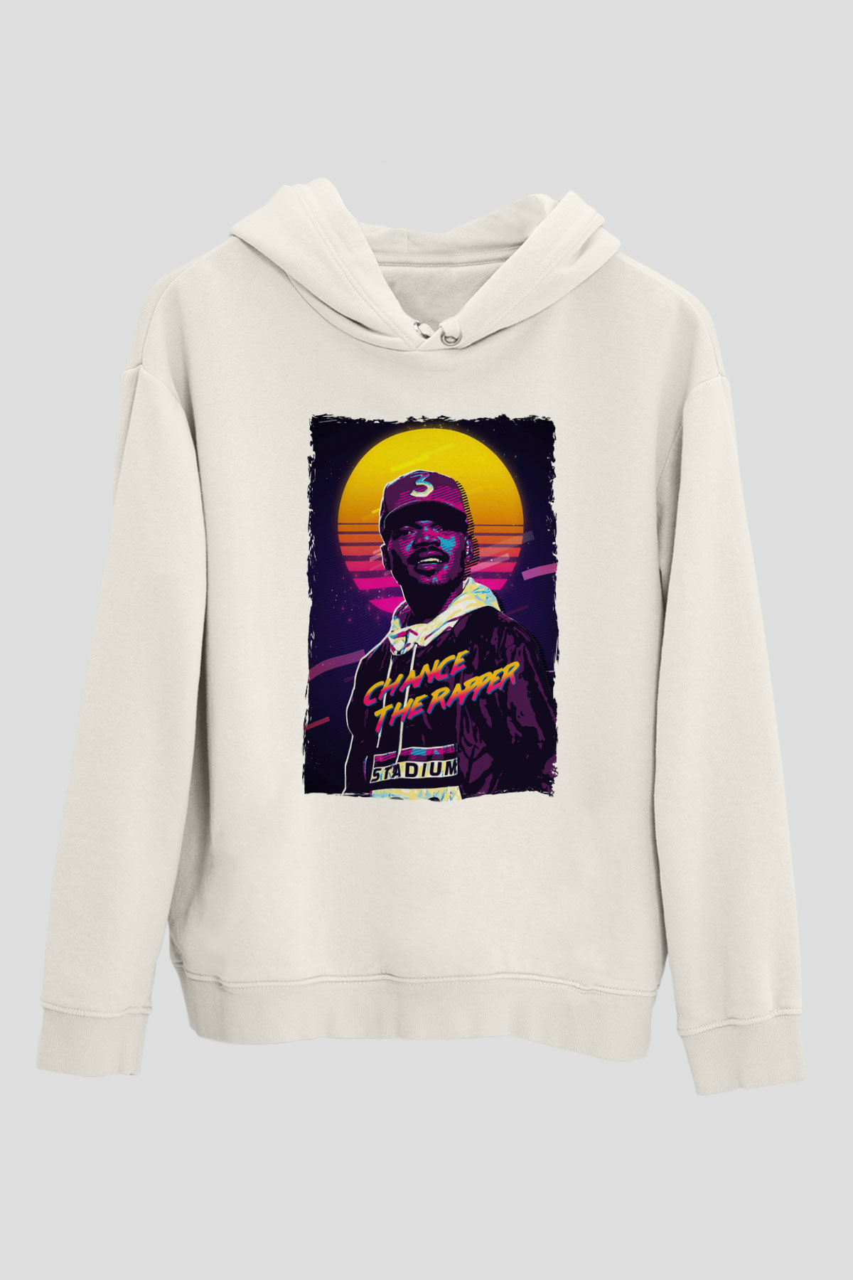 Chance The Rapper Beyaz Unisex Kapüşonlu Sweatshirt