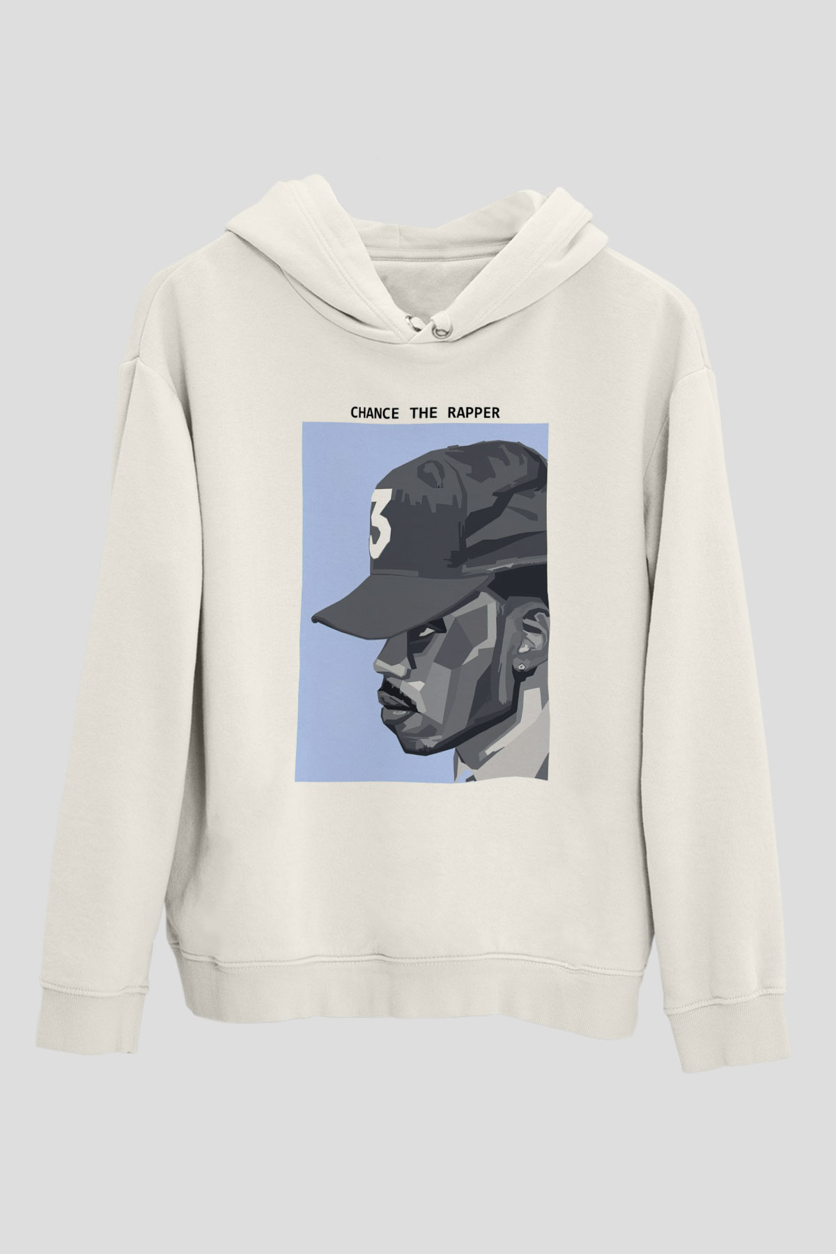 Chance The Rapper Beyaz Unisex Kapüşonlu Sweatshirt