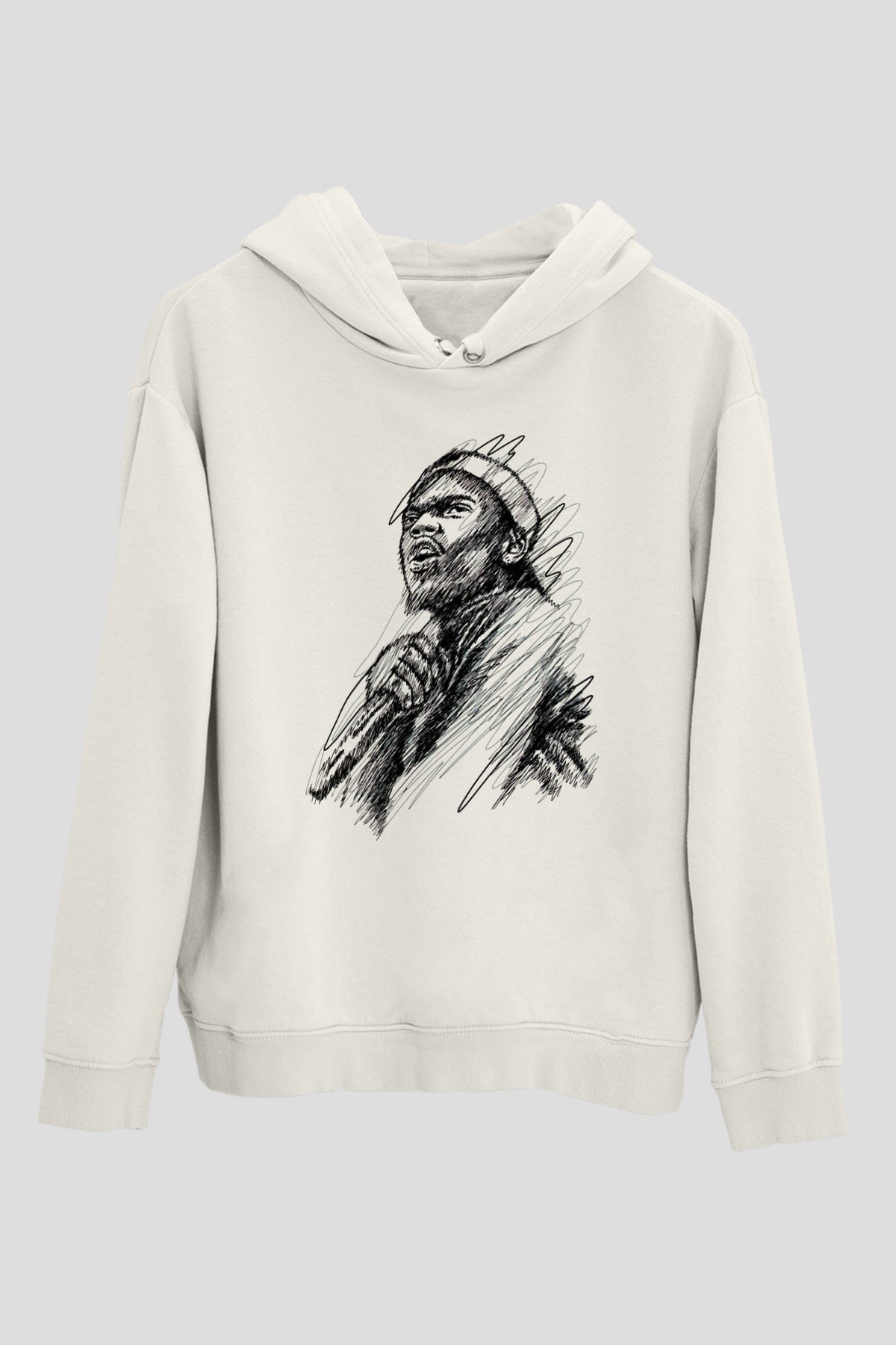 Chance The Rapper Beyaz Unisex Kapüşonlu Sweatshirt