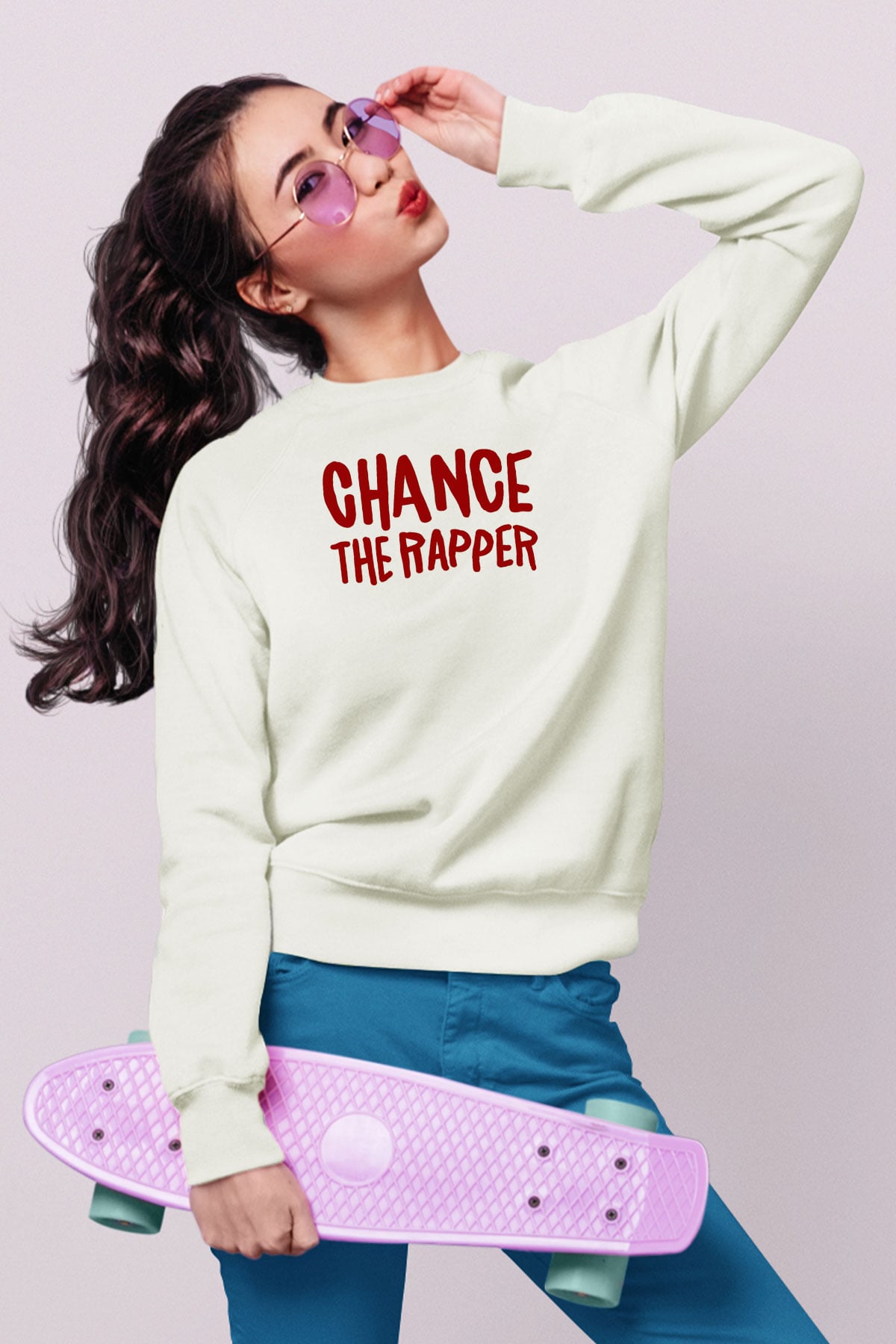 Chance The Rapper Beyaz Unisex Sweatshirt