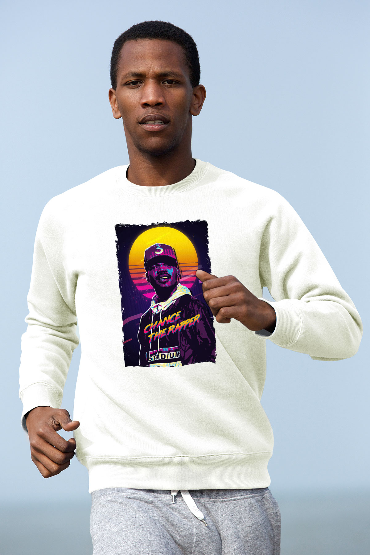 Chance The Rapper Beyaz Unisex Sweatshirt