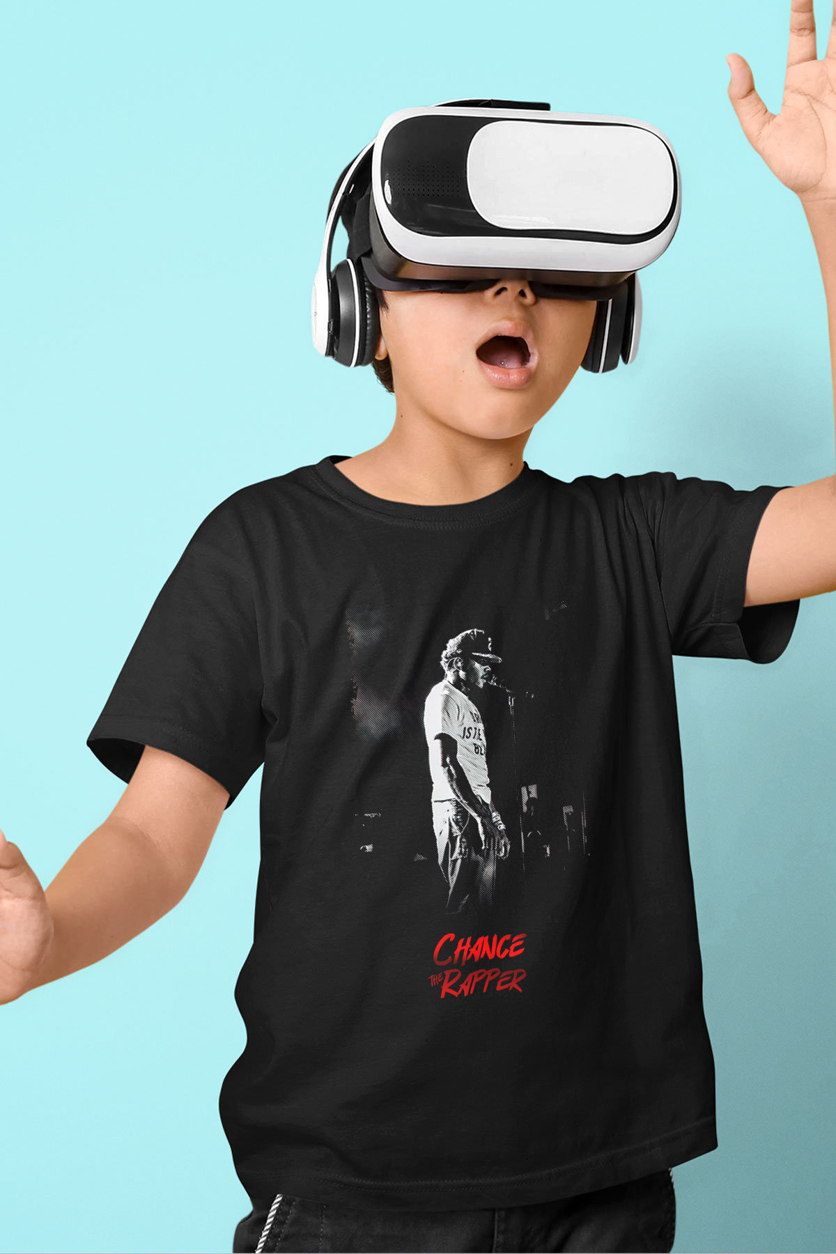 Chance The Rapper Siyah Unisex Çocuk Tişört