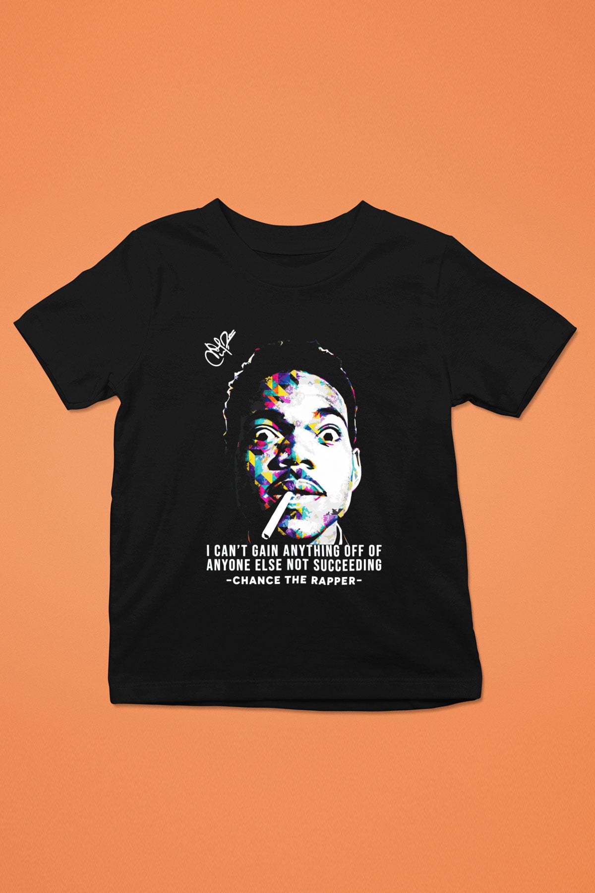 Chance The Rapper Siyah Unisex Çocuk Tişört