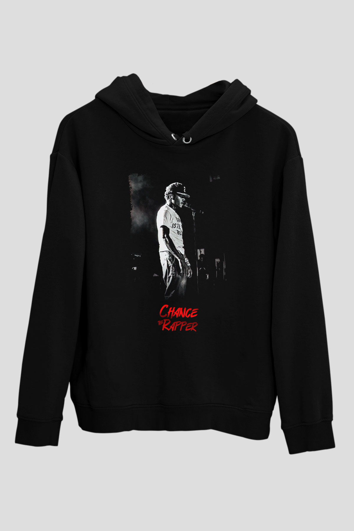 Chance The Rapper Siyah Unisex Kapüşonlu Sweatshirt
