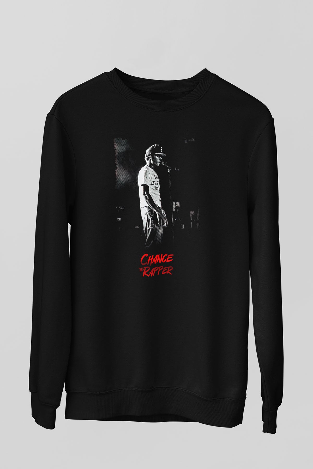Chance The Rapper Siyah Unisex Sweatshirt