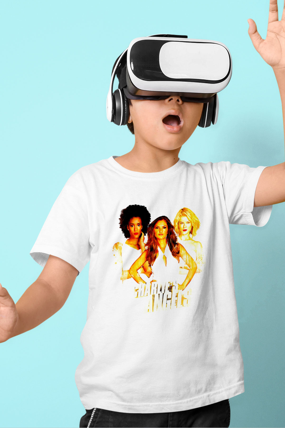 Charlies Angels Beyaz Unisex  Çocuk Tişört