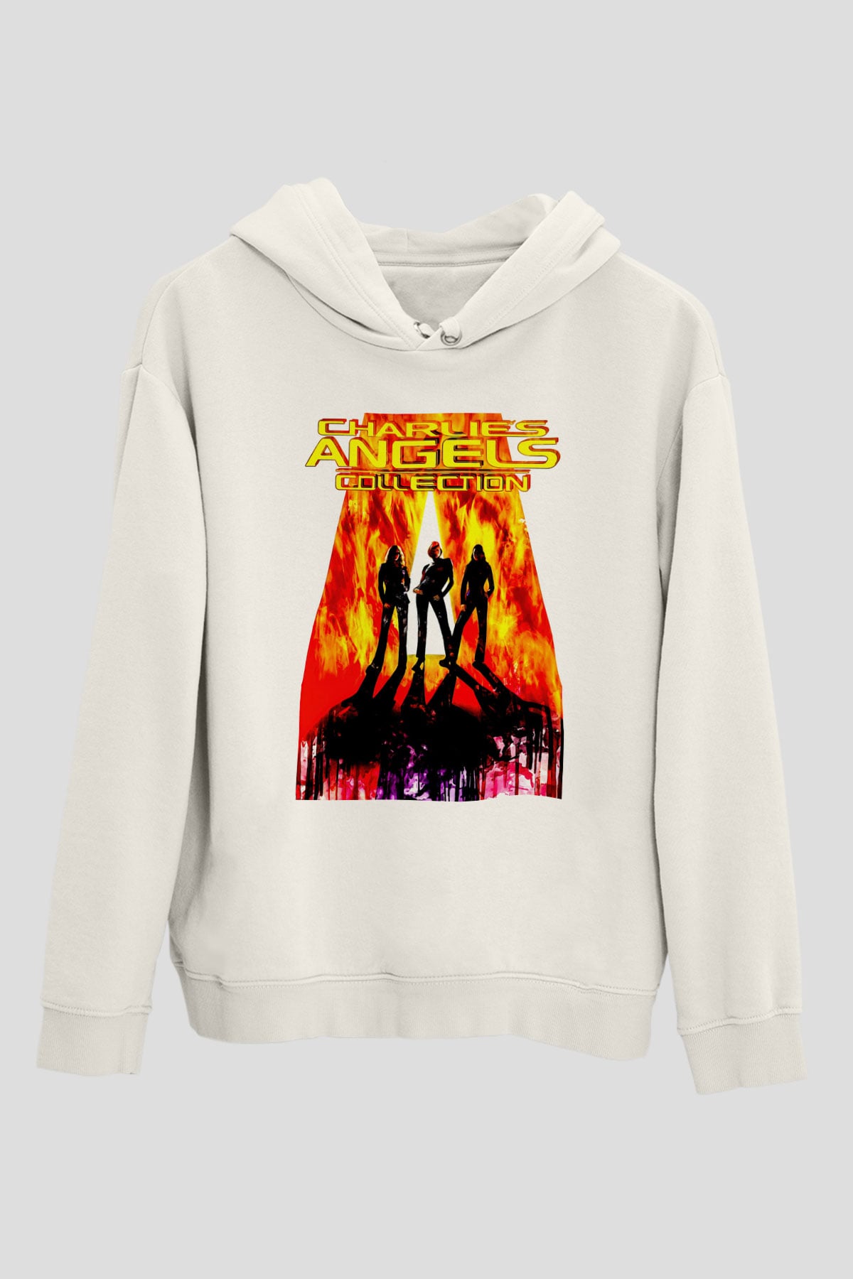 Charlies Angels Beyaz Unisex Hoodie