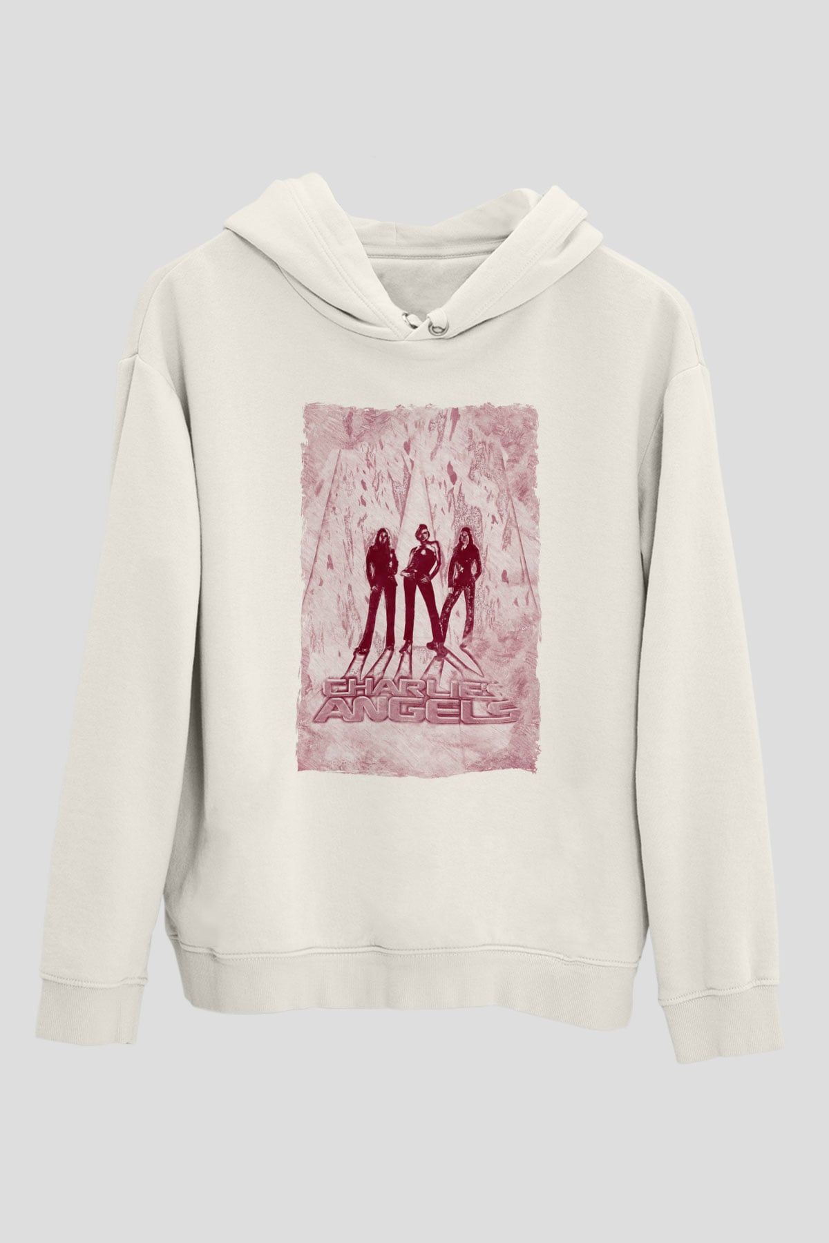 Charlies Angels Beyaz Unisex Hoodie