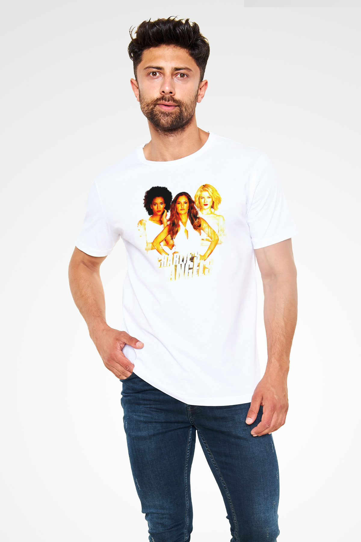 Charlies Angels Beyaz Unisex Tişört