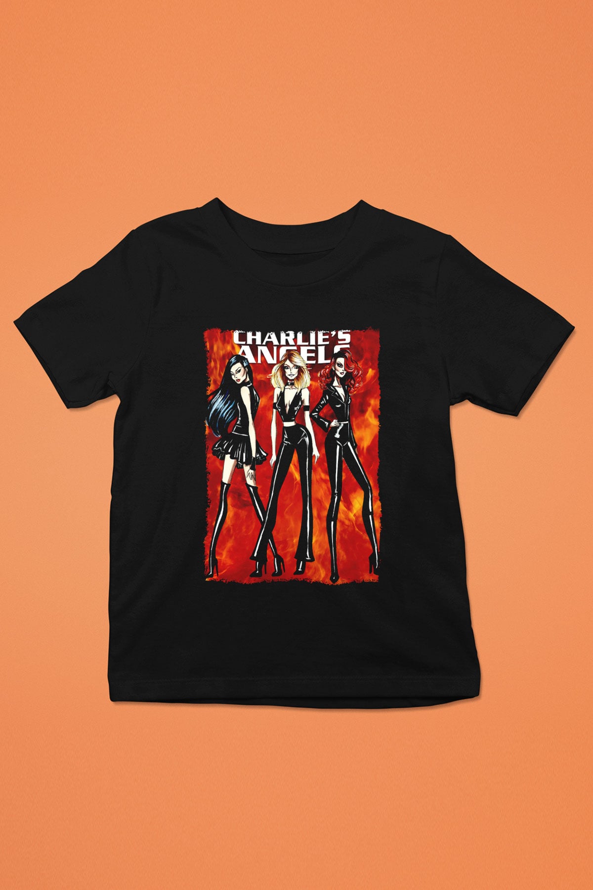 Charlies Angels Siyah Unisex  Çocuk Tişört