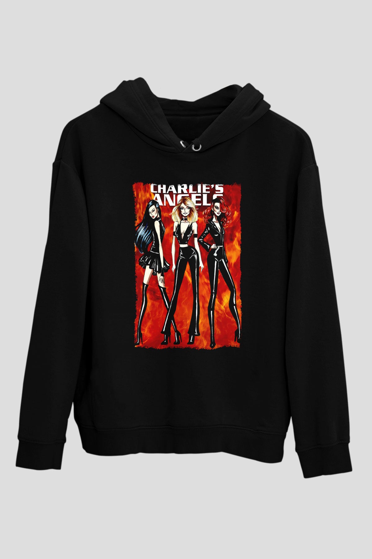 Charlies Angels Siyah Unisex Hoodie