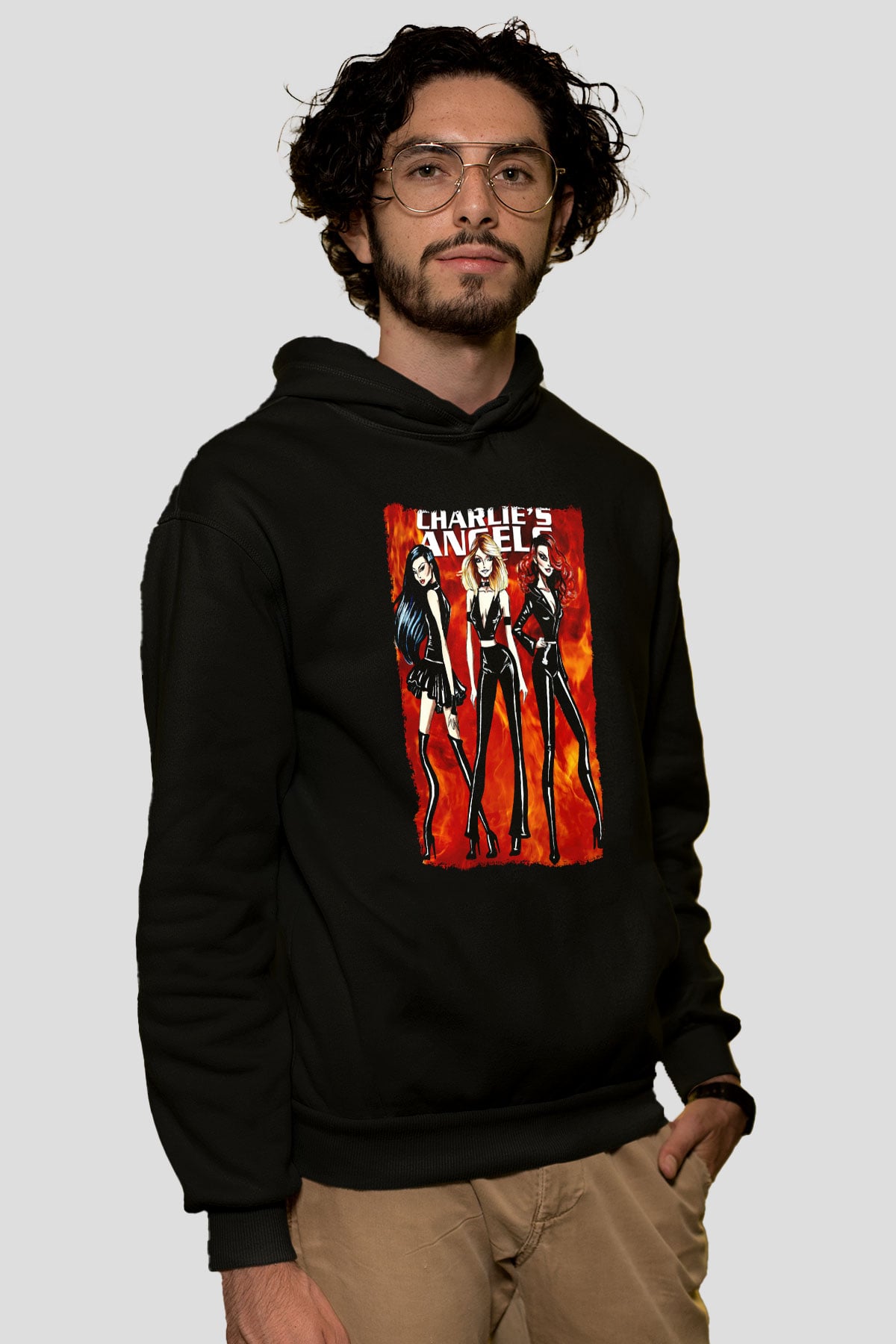 Charlies Angels Siyah Unisex Hoodie