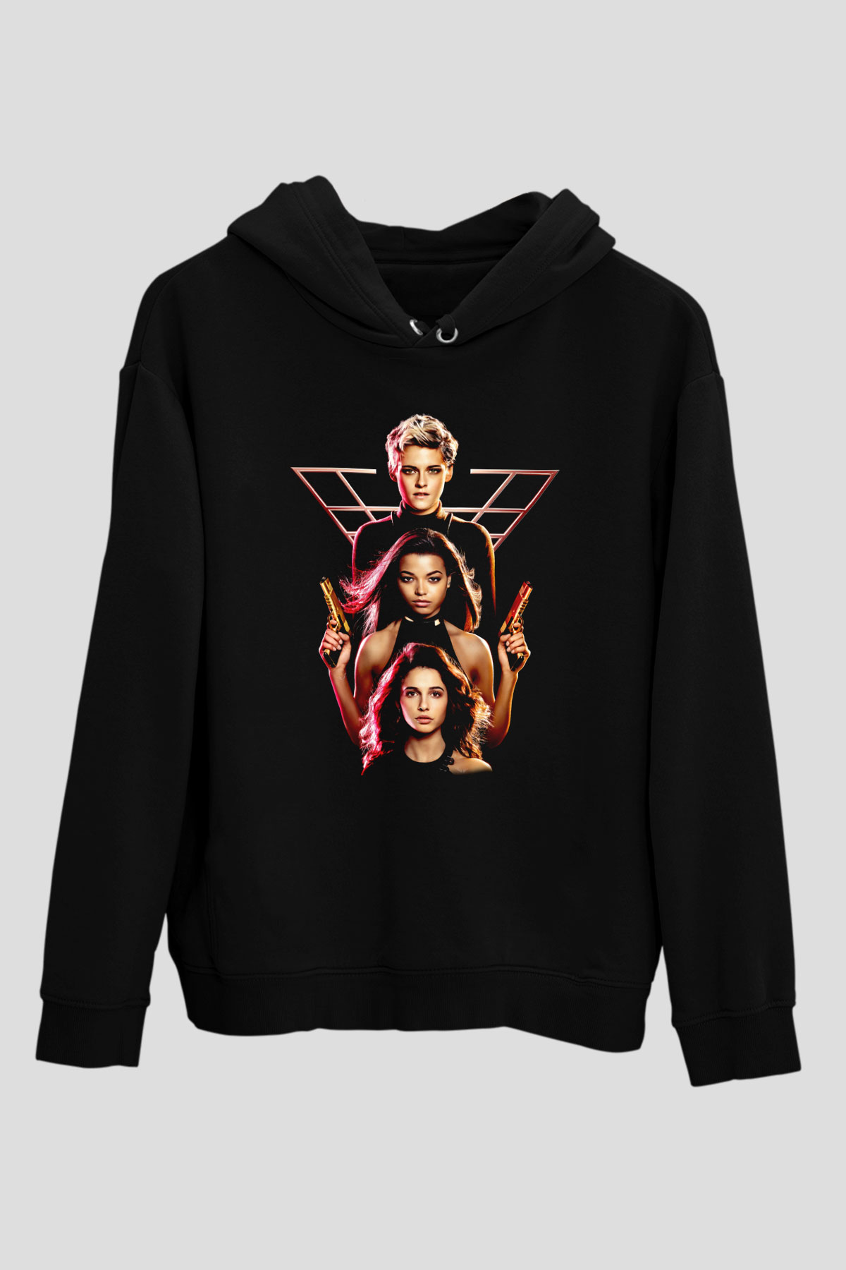 Charlies Angels Siyah Unisex Hoodie