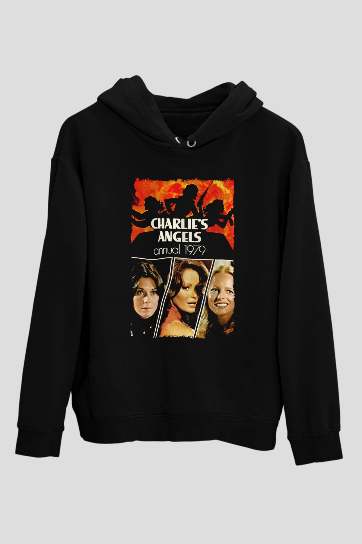 Charlies Angels Siyah Unisex Hoodie