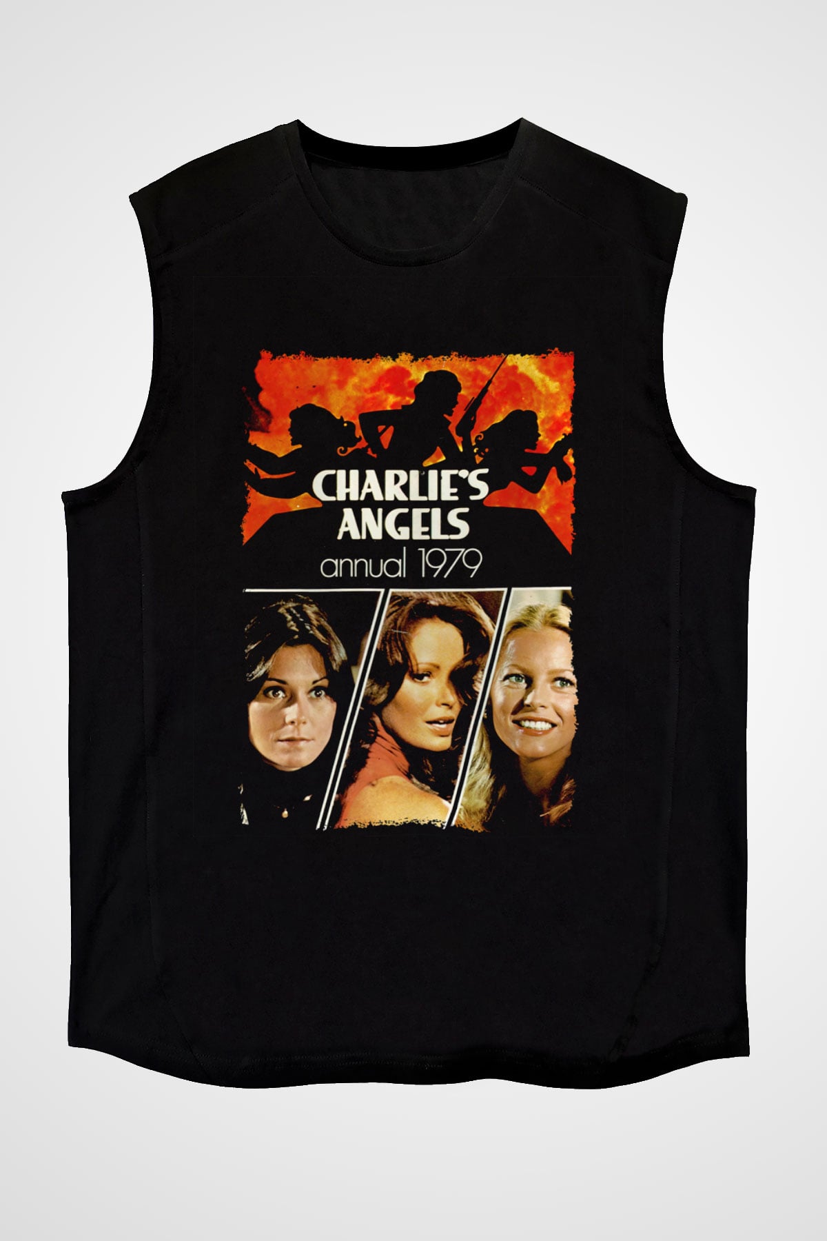 Charlies Angels Siyah Unisex  Kolsuz Tişört
