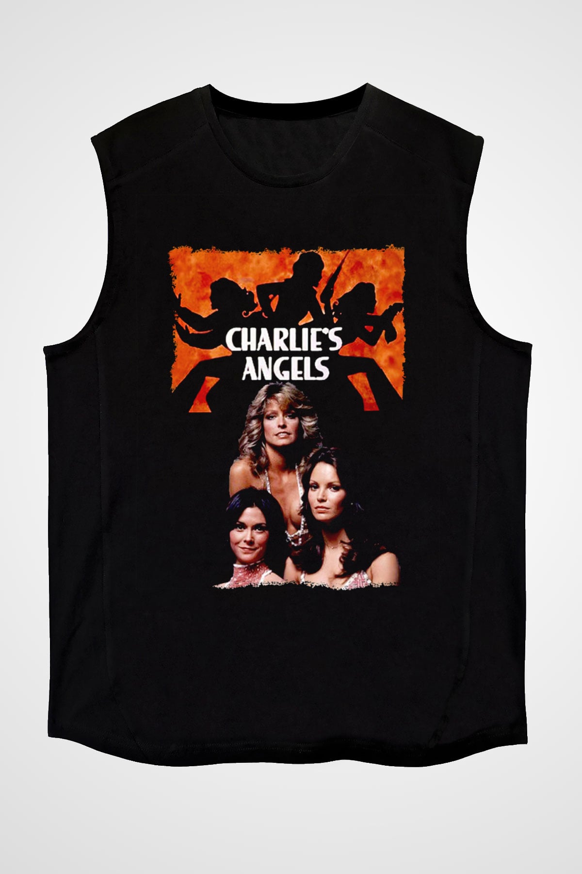 Charlies Angels Siyah Unisex  Kolsuz Tişört