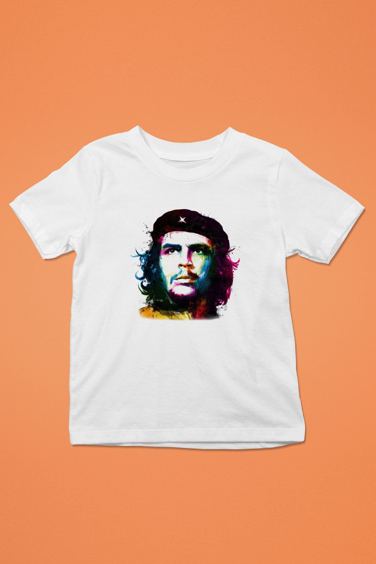 Che Guevara Baskılı Beyaz Unisex Çocuk Tişört