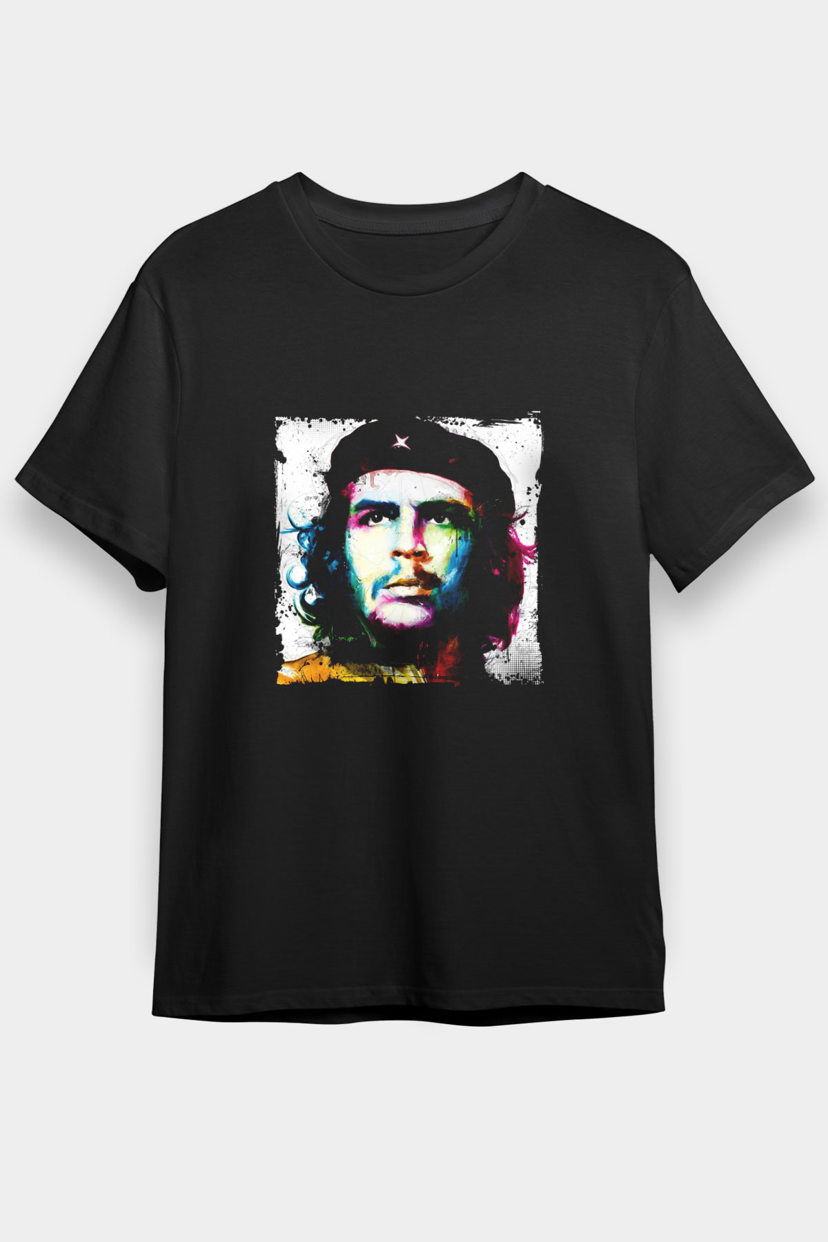 Che Guevara Baskılı Unisex Siyah Tişört