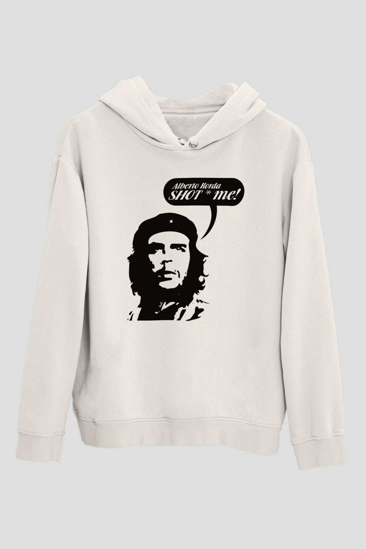 Che Guevara Beyaz Unisex Kapşonlu Sweatshirt