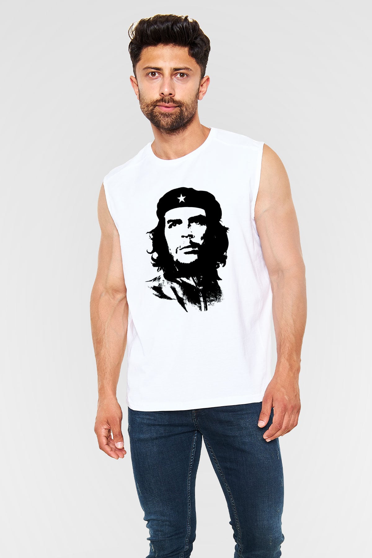 Che Guevara Beyaz Unisex Kolsuz Tişört