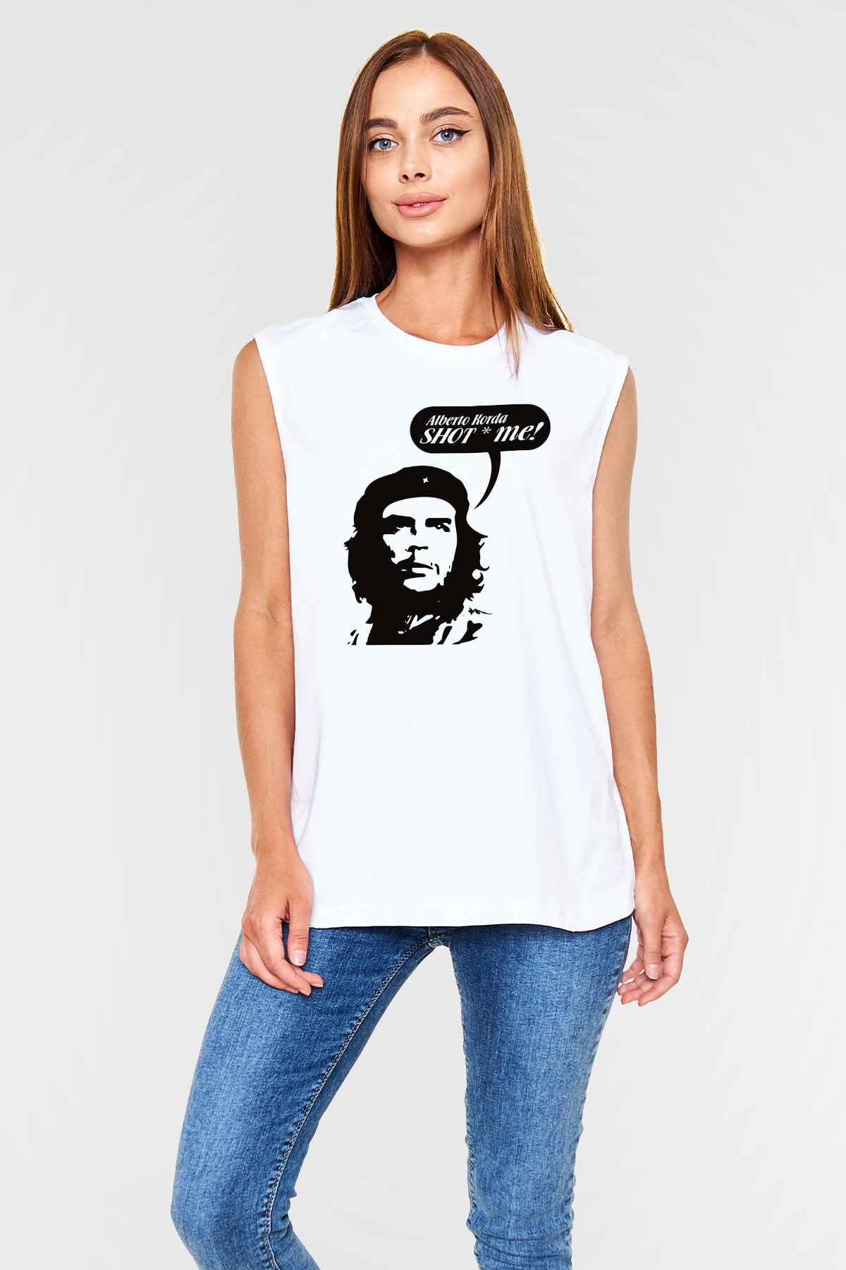Che Guevara Beyaz Unisex Kolsuz Tişört