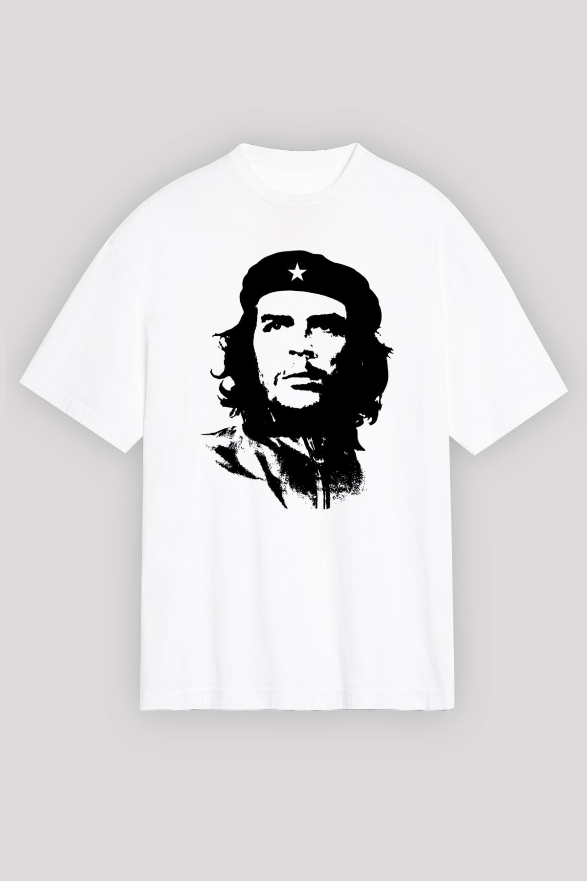 Che Guevara Beyaz Unisex Oversize Tişört T-Shirt