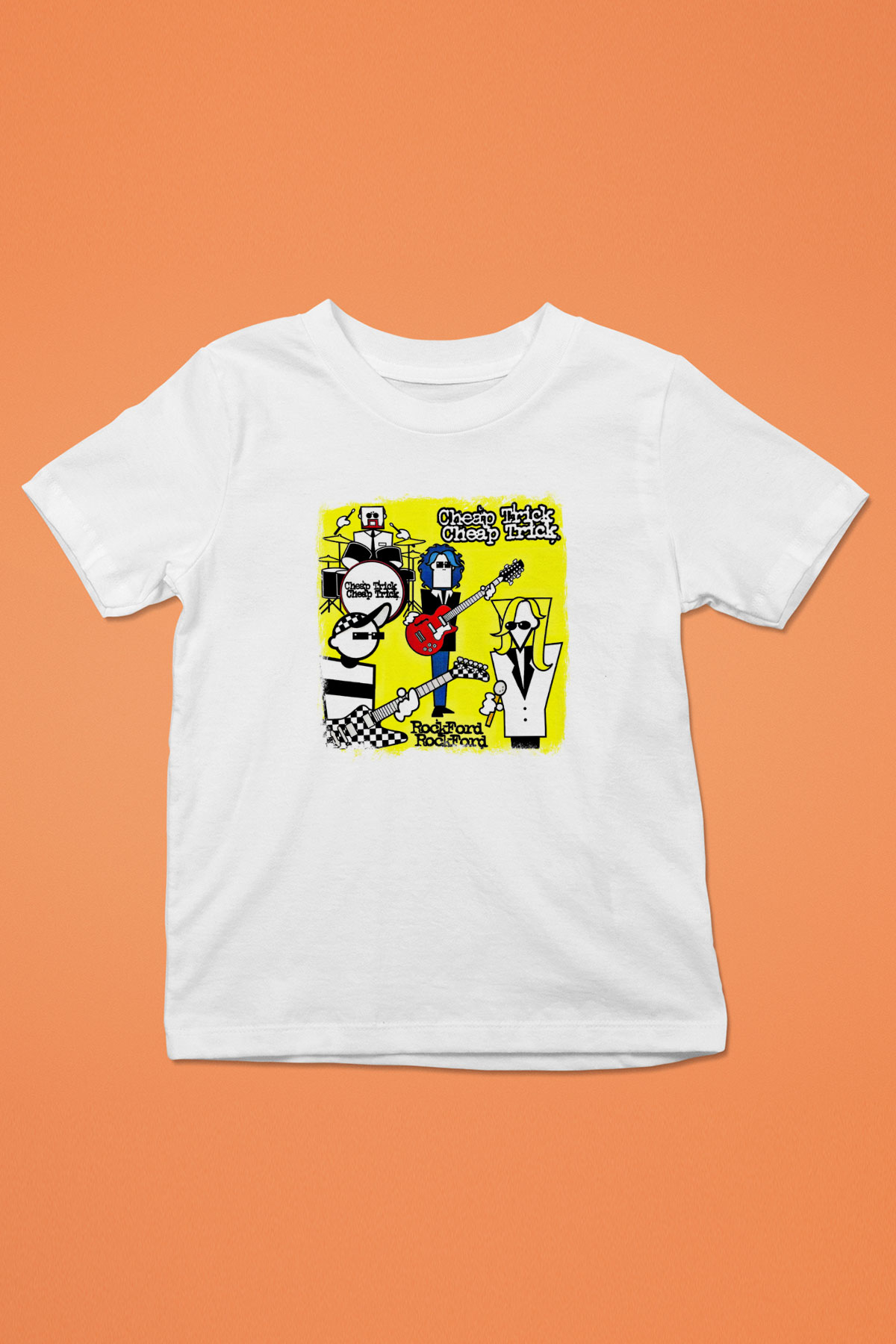 Cheap Trick Baskılı Unisex Beyaz Çocuk Tişört