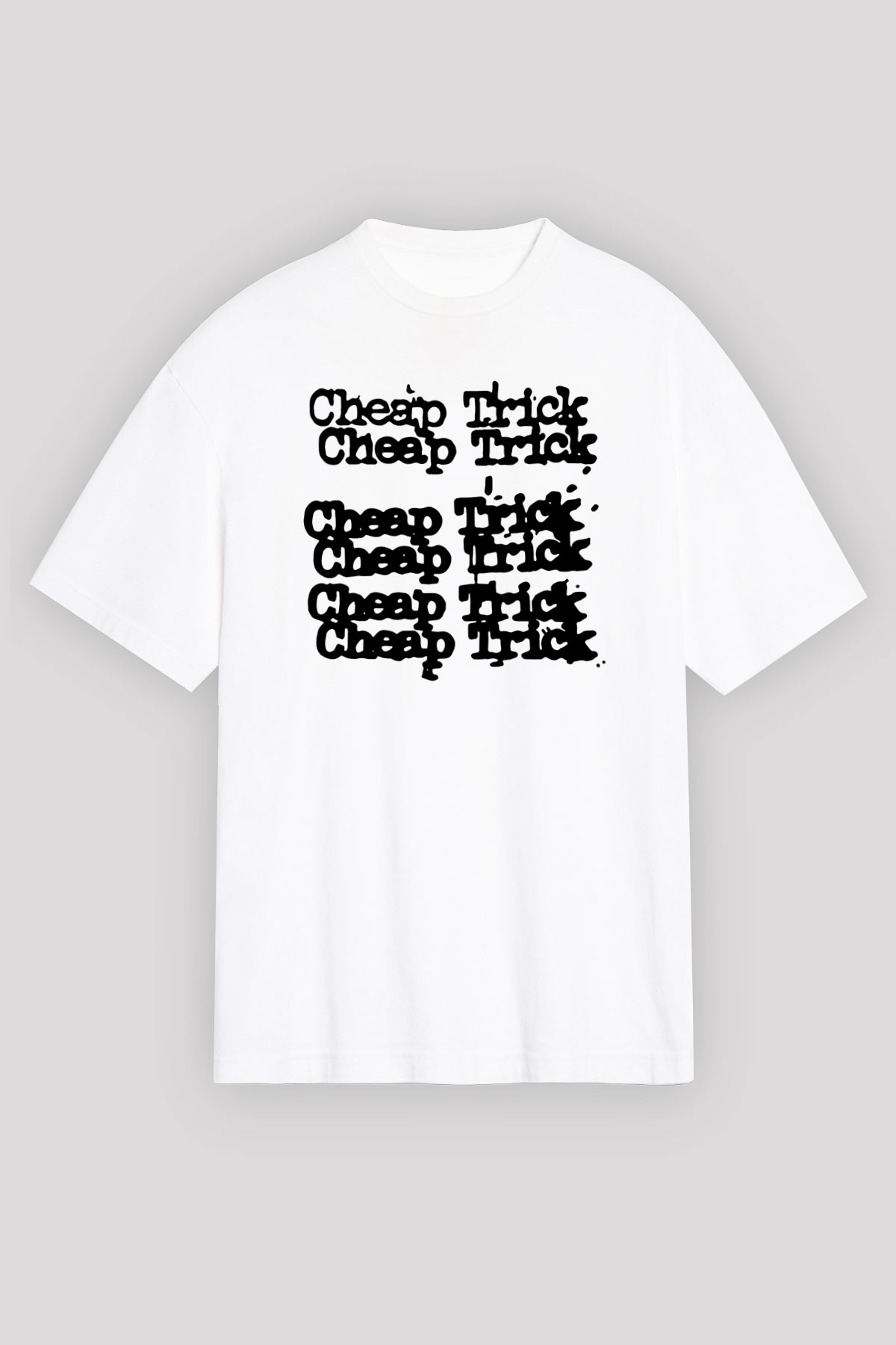 Cheap Trick Beyaz Unisex Oversize Tişört T-Shirt