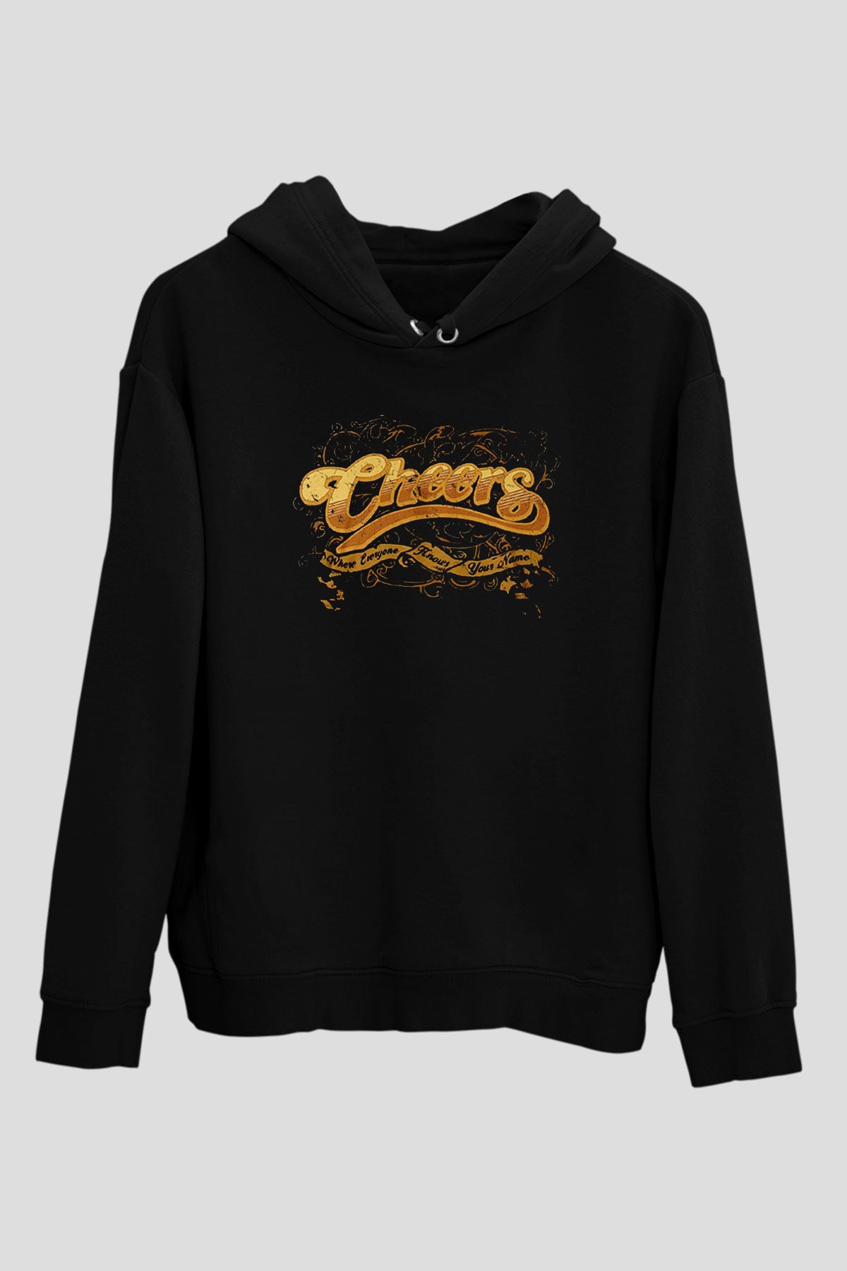 Cheers Siyah Unisex Hoodie