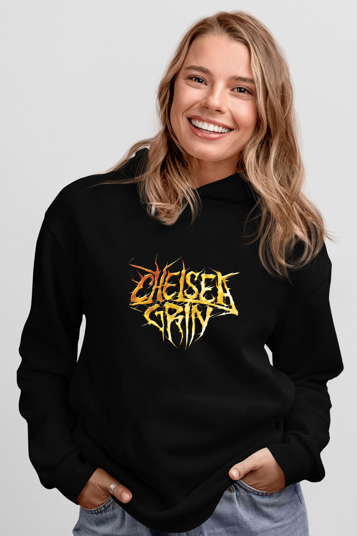 Chelsea Grin Baskılı Unisex Siyah Hoodie
