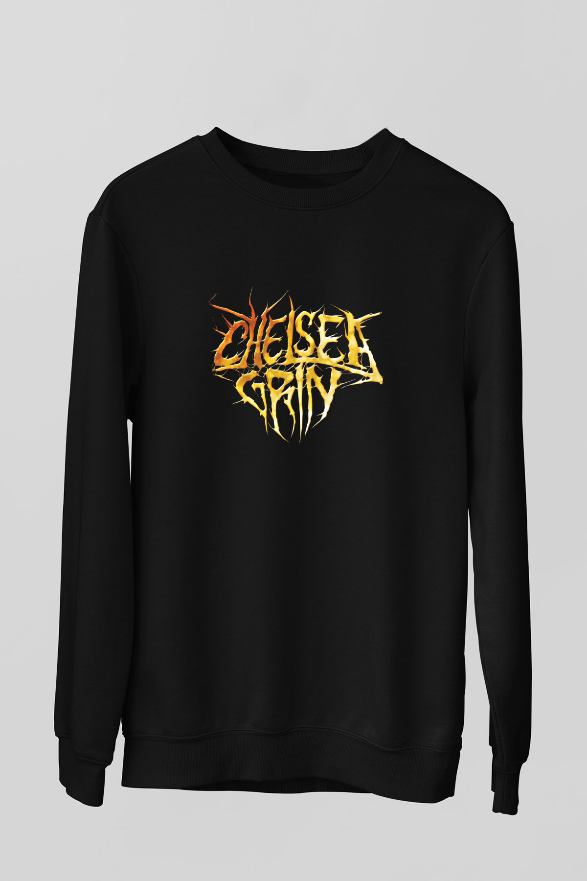Chelsea Grin Baskılı Unisex Siyah Sweatshirt